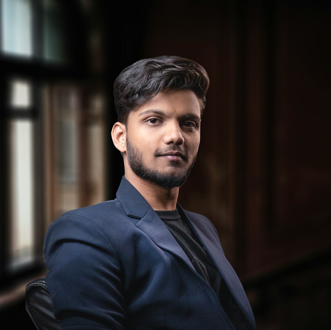 Professional portrait of male CEO in business suit